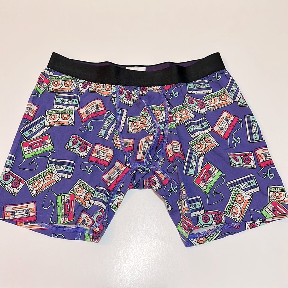 MeUndies Men’s Boxer Briefs Cassette Tape Pattern